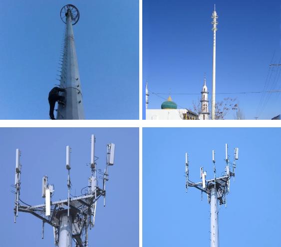 Башня стальных башен поляков антенны Monopole на сигнал 0 широковещания/сотового телефона
