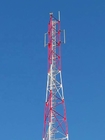 Трубчатая стальная башня телекоммуникаций с горячим гальванизированным погружением и кронштейнами