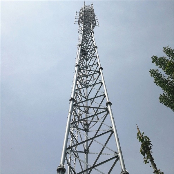 HDG шагающая трубчатая стальная телекоммуникаций башня 3/4 антенны