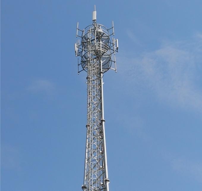 ASTM A123 гальванизировало башню телекоммуникаций трубчатого угла решетки стальную
