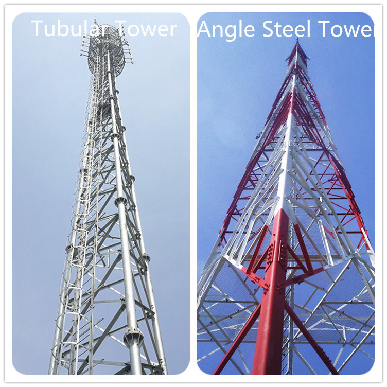 Трубчатая башня телекоммуникаций Q345B Q235B стальная само- поддерживая