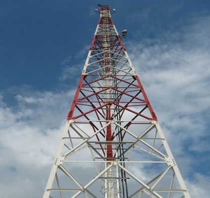 3 башня шагающей стали радиосвязи Q235B Q345B Q420 трубчатая