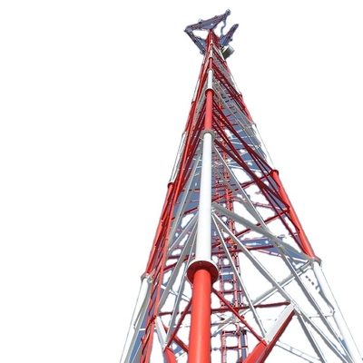 Гальванизированная башня 15m до 50m радиосвязи 3 шагающая трубчатая стальная