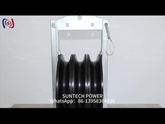 Линия электропередачи выровнянный неопрен алюминиевый тройной натягивающий блок проводника