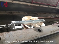 Одностворчатый кабельный тягальный шкив с крючком для проводника кабеля