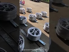 Алюминиевые блоки для натяжения проводников с резиновой футеровкой