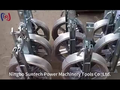 алюминиевый блок шкива проводника веревочки провода 40КН с выложенным неопреном