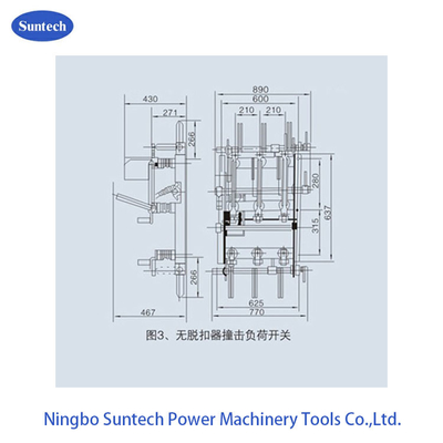 Крытый трехфазный переключатель перерыва нагрузки AC HV 12KV