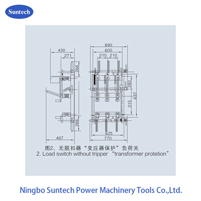 Крытый трехфазный переключатель перерыва нагрузки AC HV 12KV