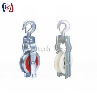 Тяжелый блок для протяжки заземляющего провода с номинальной нагрузкой 5 кН-150 кН и размером шкива 660x560x100 мм для строительства сетей