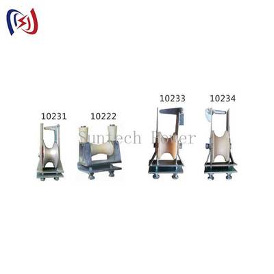 Монтажный блок для протяжки проводов высокого напряжения с нейлоновым шкивом и индивидуальными размерами шкива для применения в воздушных линиях электропередачи