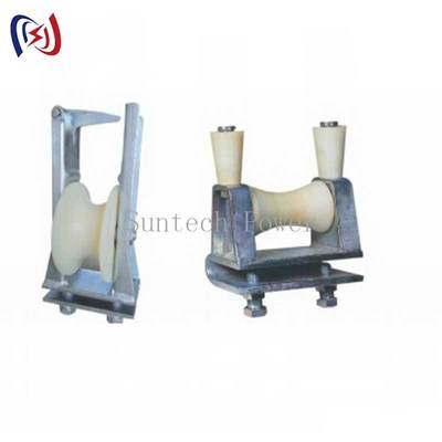 Монтажный блок для протяжки проводов высокого напряжения с нейлоновым шкивом и индивидуальными размерами шкива для применения в воздушных линиях электропередачи