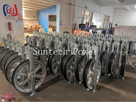 Тяжелый блок для натяжения серии 822 с роликом из MC нейлона для монтажа проводников высоковольтных линий