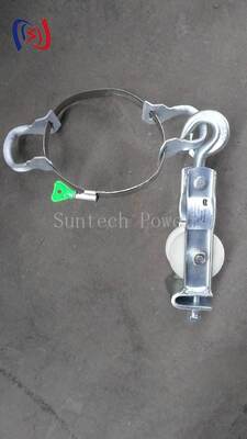 Блок для натяжения проводов с двойным назначением (сидячий и подвесной) с номинальной нагрузкой 5-20 кН и легким весом 2,1-3,4 кг для монтажа воздушных линий