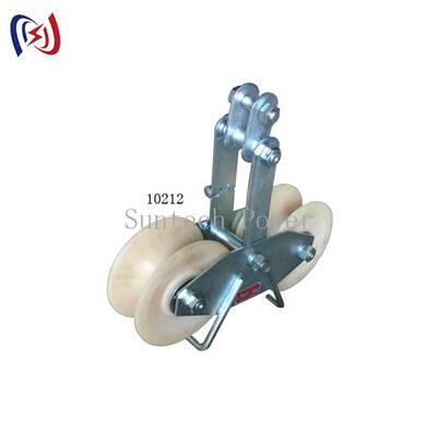 Heavy Duty High Capacity Tandem Sheave Stringing Block with 25KN Rated Load for Transmission Lines