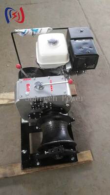 Профессиональная 4,04-9,6 кВт силовая лебедка для тяжки кабелей и натягивания проводников в работе на электролиниях