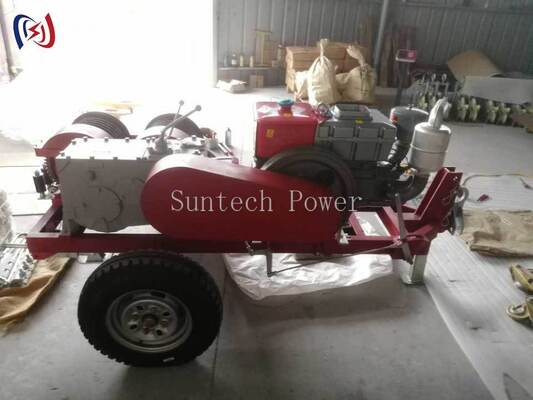 Профессиональная 6.3-9KW двойная барабанная винтка с скоростью 2000-3600RPM для одновременного вытягивания кабеля и натягивания в работе на линии электропередачи