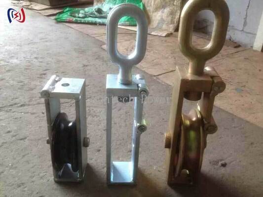 Ending Block for Conductor Tightening | 30–80KN Open Side Plate Stringing Pulley