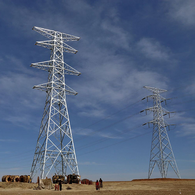 Гальванизированная башня линии электропередач стали 330kV Q255 Q355