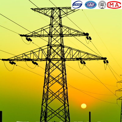 Полигональный конический переход через реку башни решетки 220kv стальной