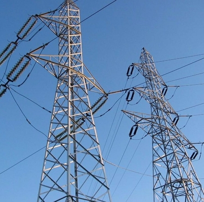 Полигональный конический переход через реку башни решетки 220kv стальной