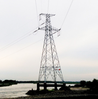 гальванизированная передающей линией стальная башня решетки 132kv