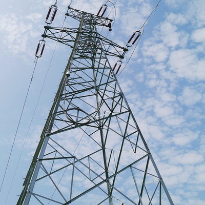 гальванизированная передающей линией стальная башня решетки 132kv