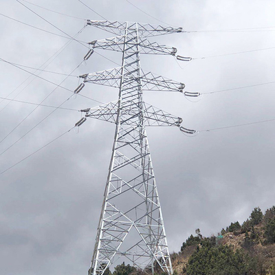 Опора решетки стали гнева для передачи электричества 110kV 132kV