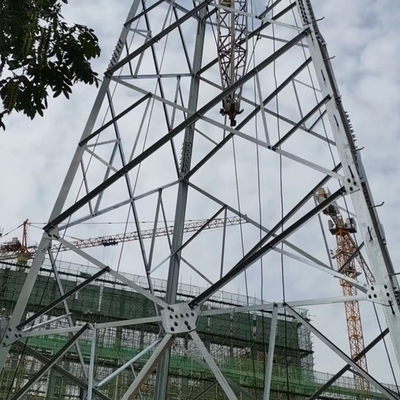 гальванизированная передающей линией опора решетки угла 110kV стальная