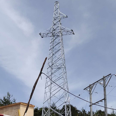 башня передачи 110kV 132kV 4 шагающая угловая стальная клетчатая