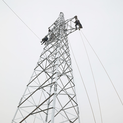 Башня передающей линии 33KV решетки горячего погружения гальванизированная стальная