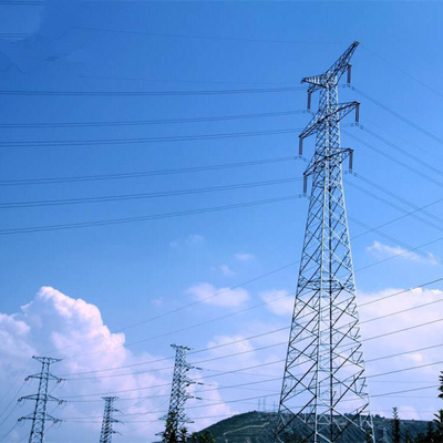 Башня передачи энергии стали 110KV горячего погружения гальванизированная