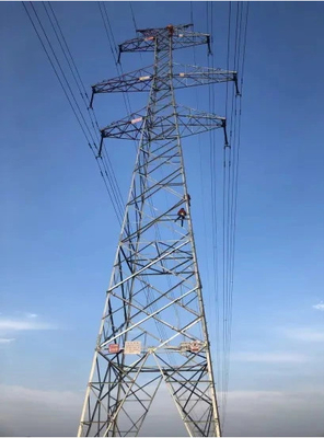 Башня передачи горячего погружения гальванизированная 500KV Q355 Q255 стальная