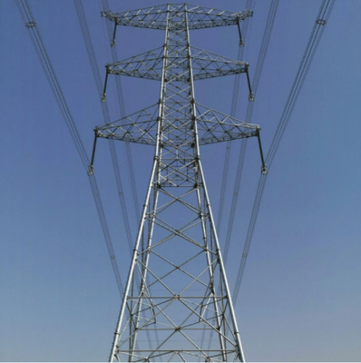 Башня передачи горячего погружения гальванизированная 500KV Q355 Q255 стальная