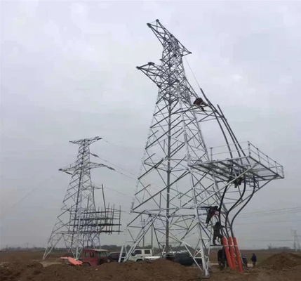 Башня передачи опоры решетки стали гнева 110KV 132KV