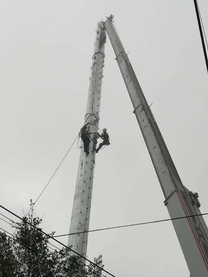 Стальное Monopole погружение башни связи Q345 горячее гальванизировало